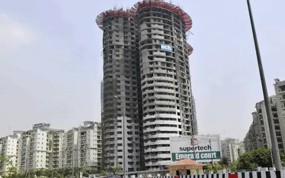 All set for Noida twin towers demolition, adjacent buildings evacuated